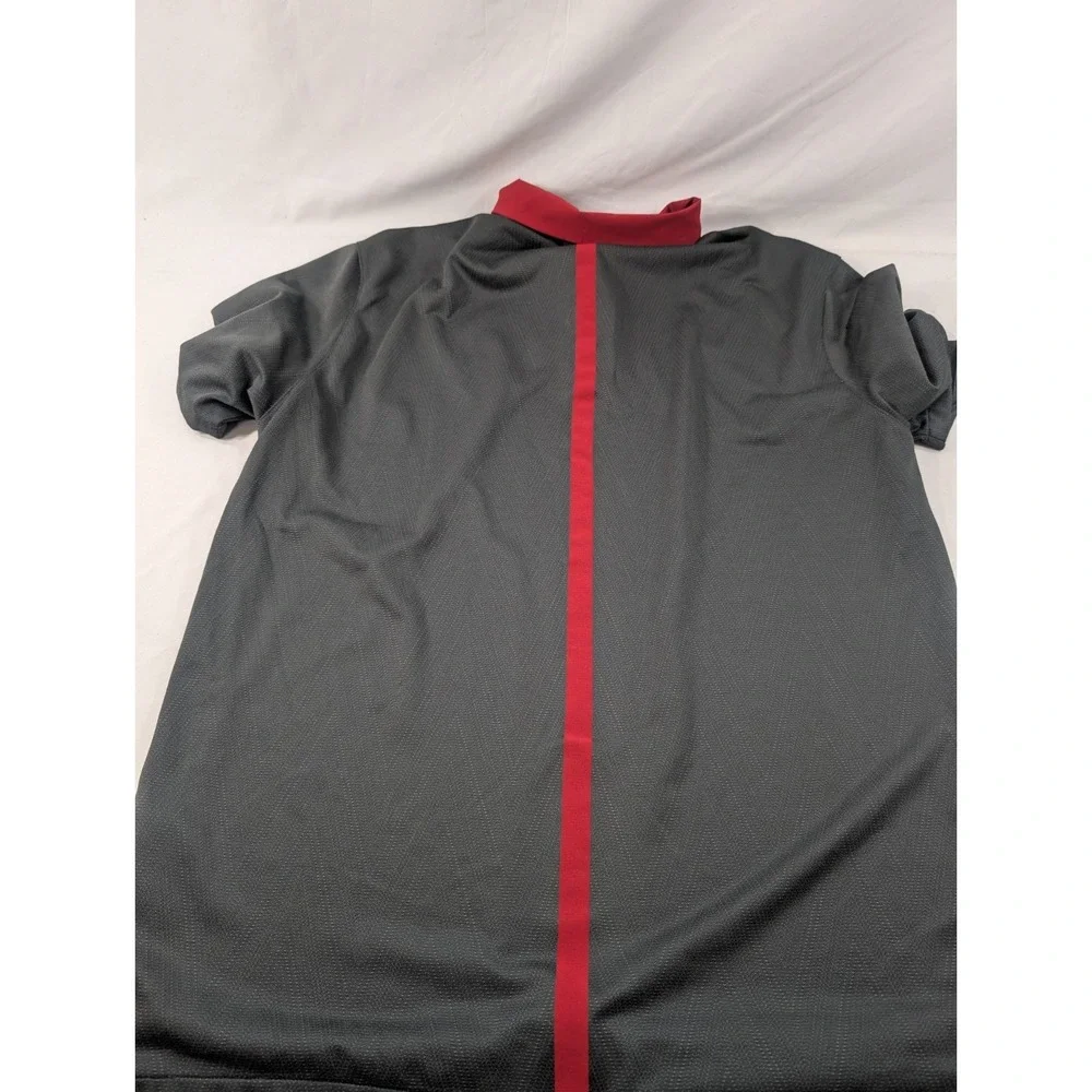 Oklahoma Sooners Nike Polo Shirt Mens XL Gray Red OU NCAA Performance Dri-FIT